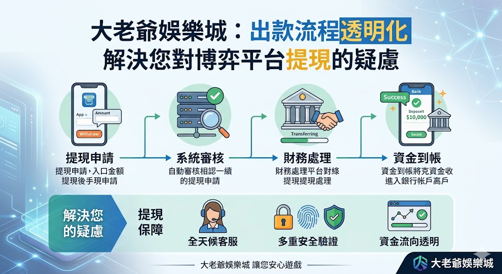 大老爺娛樂城：出款流程透明化，解決您對博弈平台提現的疑慮